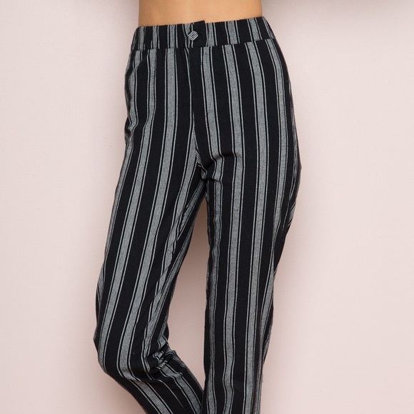 Brandy Melville Pants - Black/Gray Stripped Tilden Pants 🦋